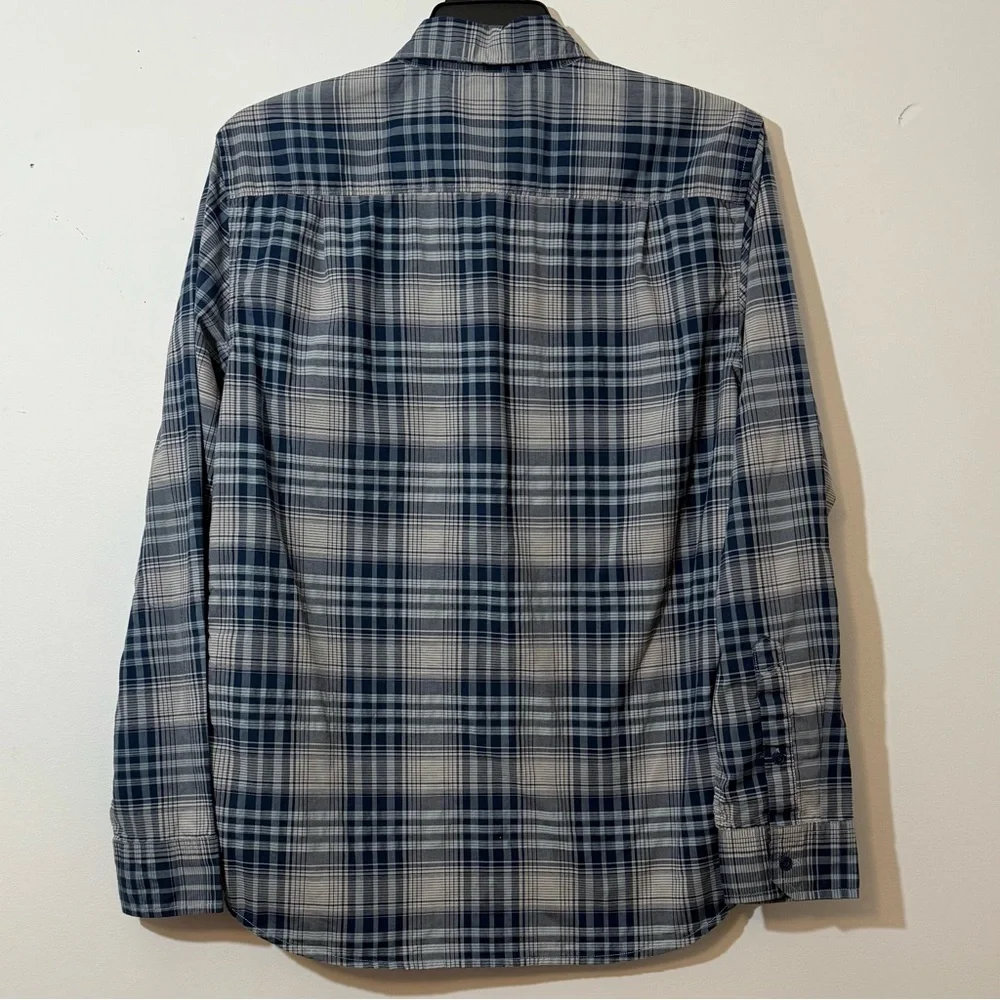 Fox Racing Heritage Forged Blue Plaid Button Up Shirt Men’s Large - Picture 3 of 10
